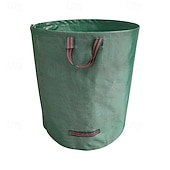 cheap Storage &amp; Organization-Reusable Garden Waste Bag with Handles - Durable PP Material for Yard Prunings, Leaves, and Plants - Green with Red Stitching, Perfect for Garden Maintenance and Landscaping, Reusable Garden Waste Bag