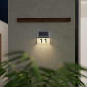 billiga Außenwandleuchten-1PC Solar Outdoor Wall Light for Courtyard Garden Fence Household and Garden Number Light
