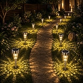 economico Illuminazione vialetto-12pcs luci solari da giardino per prato all'aperto a led luce solare impermeabile patio illuminazione percorso cortile lampada decorazione paesaggio