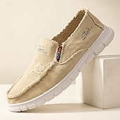 Χαμηλού Κόστους Slip-On Καθημερινά Παπούτσια-Ανδρικά μπεζ slip-on casual μοκασίνια, ελαφριά και άνετα παπούτσια για περπάτημα, απαλά, καθημερινά παπούτσια για καθημερινή χρήση, ταξίδια, οδήγηση, γραφείο και χαλάρωση το Σαββατοκύριακο