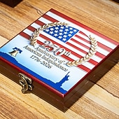  U.S. 250th Anniversary Commemorative Coin Set Coins in Collectible Gift Boxes, Patriotic Collector Coins for 1776–2026, Liberty, Bald Eagle & Historic U.S. Landmarks