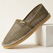 voordelige Slip-On Casual Schoenen-Khaki gebreide instappers voor heren, lichtgewicht, ademend en comfortabel om in te wandelen, casual lage schoenen voor dagelijks gebruik, reizen, autorijden en een ontspannen weekendstijl.
