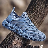 economico Sneakers Casual-Scarpe da ginnastica atletiche da uomo nere e verdi, leggere, traspiranti, con lacci, ideali per la corsa e la camminata, con ammortizzazione, perfette per jogging, allenamento in palestra, viaggi e attività quotidiana.