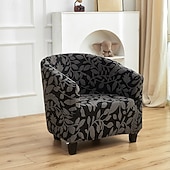 abordables Cubierta de sillón y silla sin brazo-1 Pingle Club Chair Cover, Fully Enclosed And Protected Sofa Chair Cover, Printed High Elasticity Full Coverage Armchair Sofa Cover, Household And internet Cafe Dust Cover, Easy To Clean Thin Printed