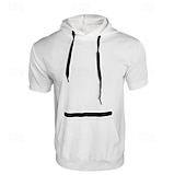 abordables Camisetas y Tops de Correr-Hombre Color sólido Camiseta Running Camiseta Compresión Camisa atlética Top deportivo Verano Primavera Correa Bolsillos Manga Corta Secado rápido Ligero Dispersor de humedad Transpirable
