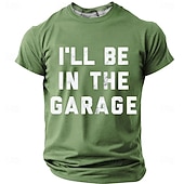  Men's I'll Be In The Garage Funny Vintage Mechanic Graphic T Shirt Slim Fit Casual Designer Clothing Apparel S M L XL XXL XXXL