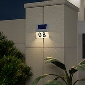 billiga Außenwandleuchten-1PC Solar Outdoor Wall Light for Courtyard Garden Fence Household and Garden Number Light