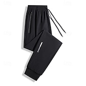 baratos calça casual-Homens Corredores Calças Calça casual Calças de secagem rápida Calças refrescantes Com Cordão Cintura elástica Bolso Com Zíper Côr Sólida Leve Pavio Humido Comprimento total Casual Diário Streetwear