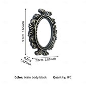 economico Cornici per foto-1PC, Black and Gold Mini Engraved Decorative Picture Frame Body, Resin Material DIY Decorative Small Item, Suitable for Photography Decoration Props, Wedding, Party and Other Scene Arrangements