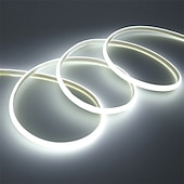 cheap COB Strip Lights-220V Dimmable COB LED Neon Strip Light Outdoor Waterproof Super Bright 280LEDs/M Flexible Lamp Garden Home Bar Decor