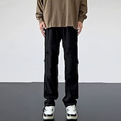 voordelige Bodems-Voor heren Combatbroek Cargohosen Wandelbroek Waterdichte broek Zomer Lente Herfst Buiten Normale pasvorm waterdicht Sneldrogend Lichtgewicht Ademend Broeken / Regenbroek / Overbroek Ritsen Zak Zwart