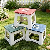 cheap Outdoor Recreation-1/2Pcs Foldable Office Stool, Stylish Lightweight Portable Folding Stool, Sturdy Durable Household Sitting Stool With Space-Saving Design, Easy To Store And Carry, Multifunctional Foldable Seat