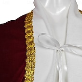 cheap Capes &amp; Cloaks-Medieval Renaissance Fancy Cloak Prince Fancy Dress Men's Fantasy Royal Halloween Carnival Party Performance Renaissance Fair Adults' Cloak