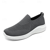 preiswerte Lässige Sandalen-Graue Herren-Sneaker zum Hineinschlüpfen, leicht, atmungsaktiv und bequem – lässige Low-Top-Sneaker für Alltag, Reisen, Pendeln und entspannte Wochenend-Looks.
