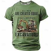  Men's All Men Are Created Equal Only The Best Still Operate Excavators After 70 Years Graphic T Shirt Funny Job Beige Regular Fit Designer Clothing Apparel S M L XL XXL XXXL