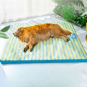 cheap Cooling Bedding &amp; Mats-Cartoon Striped Beach Mat for Dogs, Cat Mat, Cooling Mat, Dog Bed, Cat Bed, Pet Bed, Pet Supplies, Removable and Washable