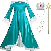 voordelige Meisjeskostuums-Loodgieter videospel Galaxyprinses Sterrenprinses Jurken Fancy kostuum Voor meisjes Kinderen Halloween Carnaval Feest Strip Con