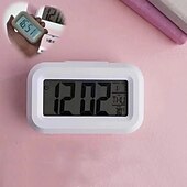 お買い得  彫刻-1ps 多機能電子時計 - 学生寮のベッドサイド電子時計、ナイトライト、温度、時刻、小型アラーム付き、卓上テーブルクロック