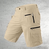  Men's Tactical Shorts Cargo Shorts Shorts Hiking Shorts Buttons Multi Pocket Plain Wearable Short Daily Outdoor Camping & Hiking Fashion Classic Khaki Black