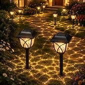 voordelige Pathway Lights &amp; Lanterns-2 stuks zonne-padverlichting binnenplaatsverlichting waterdichte gazonverlichting buitenhuisdecoratie tuin tuin gras paddecoratie