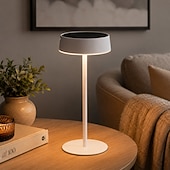cheap Camping Lights &amp; Lanterns-Solar Cordless Table Lamp, USB-C Rechargeable Portable LED Desk Lamp with 3 Color Touch Control, Long Battery Life Night Light with Metal Base &amp; Acrylic Shade for Bedroom Patio Restaurant Bar Camping