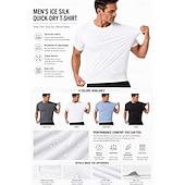 cheap Basic T shirts-Men's T Shirt Tee Top Short Sleeve Crew Neck Summer Spring Plain Casual Athletic Quick Dry Slim Casual Daily Sports Light Blue Black White Top Tee for Men
