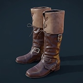 voordelige Schoenen-Retro vintage Middeleeuws Renaissance Schoenen Laarzen Piraat Viking Elf Kostuum Voor heren Viking Fantasie Halloween Carnaval Prestatie Feest LARP Volwassenen Schoenen