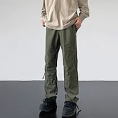 voordelige Bodems-Voor heren Combatbroek Cargohosen Wandelbroek Waterdichte broek Zomer Lente Herfst Buiten Normale pasvorm waterdicht Sneldrogend Lichtgewicht Ademend Broeken / Regenbroek / Overbroek Ritsen Zak Zwart