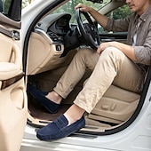 baratos Mocassins casuais-Mocassins penny loafers masculinos em camurça sintética, sapatos de condução respiráveis sem fecho com sola de borracha para primavera/verão.