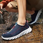 cheap Slip-On Casual Shoes-Men's White Slip-On Casual Sneakers Lightweight Breathable Comfort Walking Shoes Soft Low Top Footwear for Daily Wear, Travel, Commuting and Weekend Outings