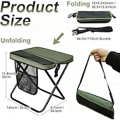 baratos Decoração de pátio-Mochila dobrável com banqueta e bolsos de armazenamento, cadeira portátil e leve para uso externo, ideal para adultos, perfeita para viagens, camping, trilhas, pesca, filas, piqueniques e eventos esportivos.