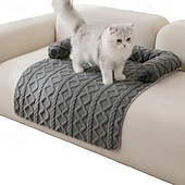 abordables Funda de sofá para mascotas-Cojín cálido y relajante para mascotas en invierno, cama para perros ultrasuave y gruesa, funda antideslizante y lavable para nido de gato para perros pequeños y medianos.