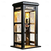 cheap Decorative Lights-Vintage Phone Booth Ambient Lamp, Retro Classic Design Warm LED Light, Phone Booth Lamp for Bedroom, Home Office, Study &amp; Bar Decor