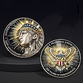 cheap U.S. 250th Anniversary-U.S. 250th Anniversary Commemorative Coin 1776–2026, Patriotic Liberty Eagle Design, Collectible American Independence Souvenir, Gold &amp; Silver Finish