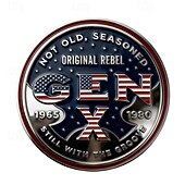 cheap U.S. 250th Anniversary-Generation X Challenge Coin 1965-1980 Proud Member Original Rebel, Badass Generation Collectible Metal Coin, Vintage Retro Gift for Men and Women