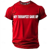 baratos Camisetas de Humor Sarcástico-Camiseta masculina "Meu terapeuta desistiu", camiseta engraçada e sarcástica, presente original para pai, marido ou namorado.