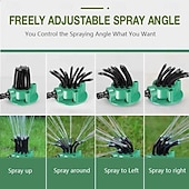 cheap Watering &amp; Irrigation-360° Coverage Precision Garden Irrigation Sprinkler, Lawn Yard Garden Sprinkler, Adjustable Flexible Watering System for Lawn, Flower, Grass, Plants
