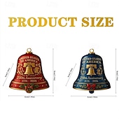 abordables Articles de fête-Lot de 2 cloches commémoratives du 250e anniversaire des États-Unis (1776-2026), décoration patriotique pour sapin de Noël, souvenir du semi-quincentenaire des États-Unis, coffret cadeau de Noël en
