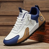 abordables Zapatos Informales con Cordones-Zapatillas bajas de hombre con bloques de color, calzado informal con cordones para caminar, estilo deportivo retro para viajes, actividades al aire libre y uso diario.