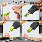 billige Skrutrekkere sett-5 stk. magnetisator &amp;avmagnetiseringsverktøysett, oppgraderingsmagnetisk skrueholder, magnetisk boreholder, avtakbar magnetisk skrutrekkerbor, holder for sekskantskrutrekker og kraftbits