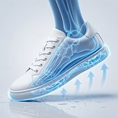 economico Scarpe Casual con Lacci-Scarpe da ginnastica basse bianche da uomo, scarpe casual stringate per camminare, scarpe comode e minimaliste per viaggiare e per l'uso quotidiano.