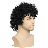 cheap Historical Wigs-Short Curly 80s 90s Costume Wig Cosplay Wig for Men
