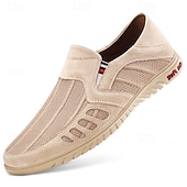economico Scarpe Casual Slip-On-mocassini casual da uomo beige, leggeri, traspiranti e comodi, perfetti per camminare, eleganti e informali, ideali per l'uso quotidiano, i viaggi, la guida, l'ufficio e un look rilassato per il fine settimana.