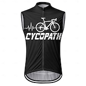 economico Maglie da uomo-Per uomo Gilet da ciclismo Maglia da Ciclismo Geometrico Senza Maniche Bicicletta Gilet / Panciotto Maglia Top con 3 tasche posteriori Asciugatura Rapida Tasca Posteriore Traspirante Gli sport Nero