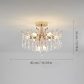 voordelige Spoetnik-ontwerp-led kroonluchter 42/50/60/80/100cm 6/10/12/14/16 kop lamp niet inbegrepen gegalvaniseerde afwerking kristal metaal moderne eigentijdse stijl slaapkamer eetkamer mini hanger 110-240v