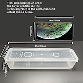 cheap Storage &amp; Organization-1/2/4 Pcs Durable Plastic Food Storage Box, Long Shaped Airtight Refrigerator Organizer, Sealed Fresh-Keeping Container, Practical Kitchen Supplies For Coriander, Green Onions, Mint Fresh Vegetables