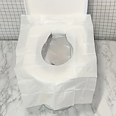abordables Fournitures pour la maison-50 protège-sièges de toilettes jetables, papier toilette portable pour les voyages, papier pour siège de toilette