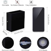 cheap Outdoor Wall Lights-Outdoor LED Wall Sconce Waterproof 6W Up and Down Lighting Indoor Double-Head Modern Light for Bedroom and Bathroom Warm White 90-264V
