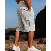 baratos Partes inferiores-Homens Bermuda Cargo Shorts de caminhada Verão Ao ar livre Normal Prova-de-Água A Prova de Vento Calças Bolsos Cinzento Algodão Acampar e Caminhar Corrida S M L XL XXL
