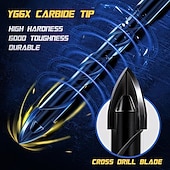 cheap Drill Bit Set-7Pcs Tungsten Carbide Drill Bits, Tungsten Carbide Tip, Hex Shank, Non-Slip Design, Suitable for Glass, Concrete, Brick, Wood, Plastic, Ceramic Tile, Mirror Drilling